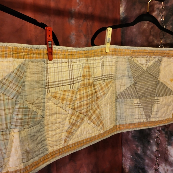 Vintage table runner QUILTED patchwork linens Estate find old vaf - Picture 6 of 13